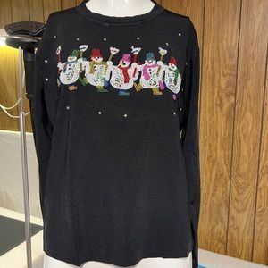 NWT Lisa International beaded holiday sweater size medium